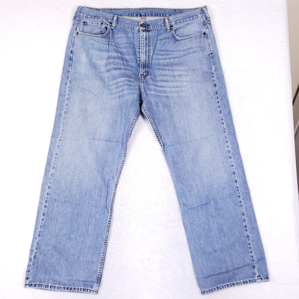 Levi's 569‎ Loose Straight Jeans Mens 42x32 Light Wash Baggy Y2K Denim Skater